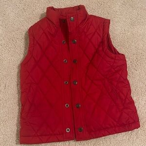 Janie and jack boys red quilted vest - size 3-4